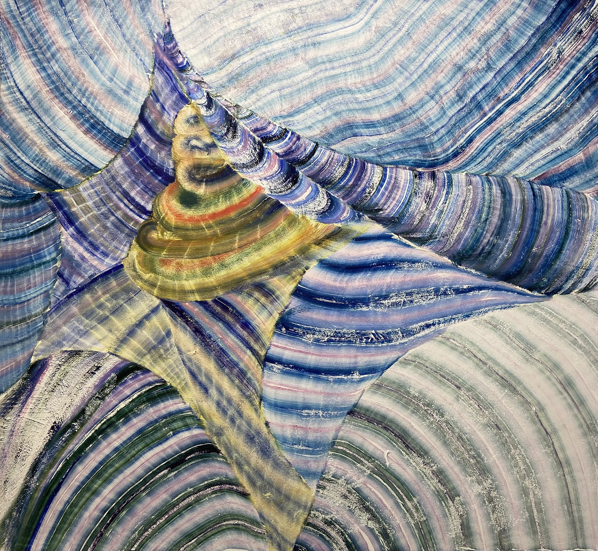 Ocean Womb 2023  oil on canvas, 2023 52" x 56"