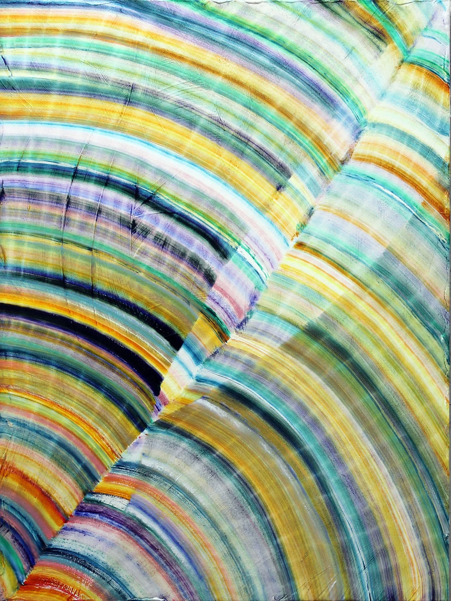 Cosmic Glow 2024  oil on porous matte gesso 40"x 30"