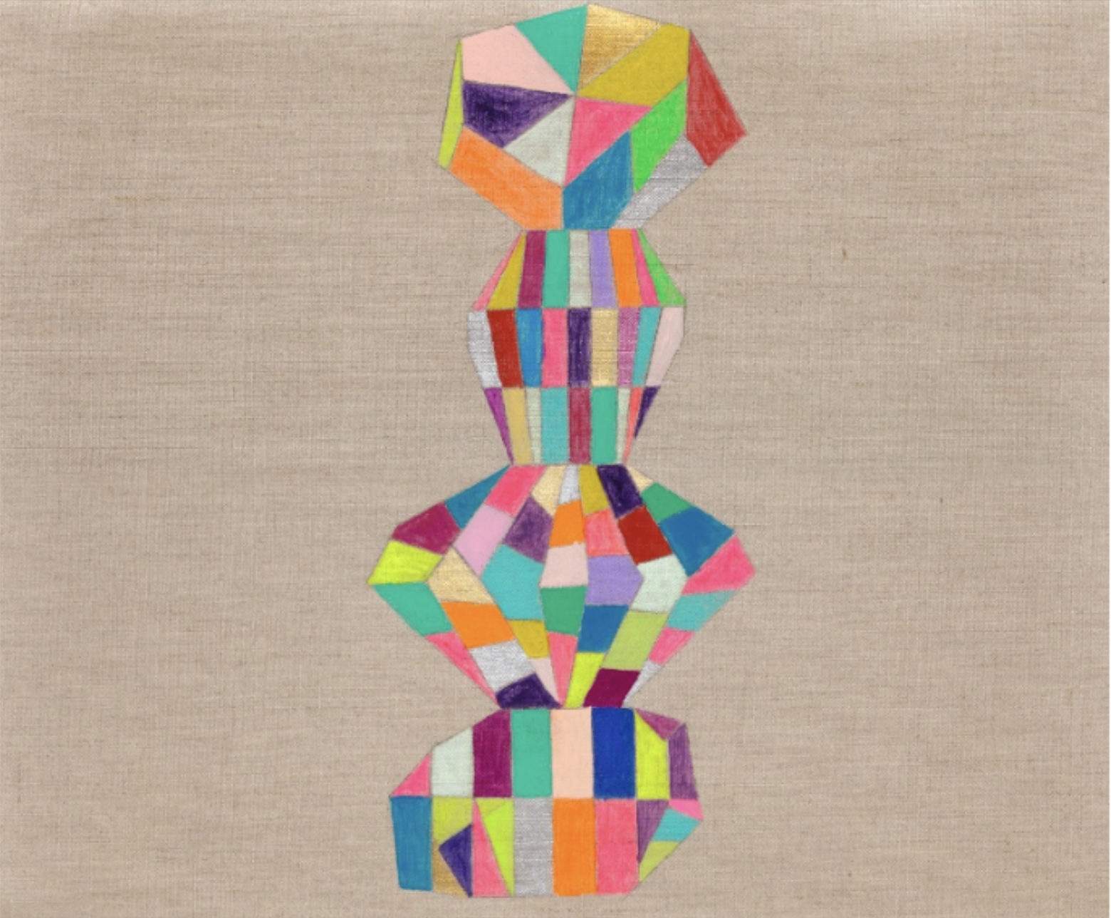 Statuesque 
acrylic, oil, & graphite on linen 
16 x 20” 
2019