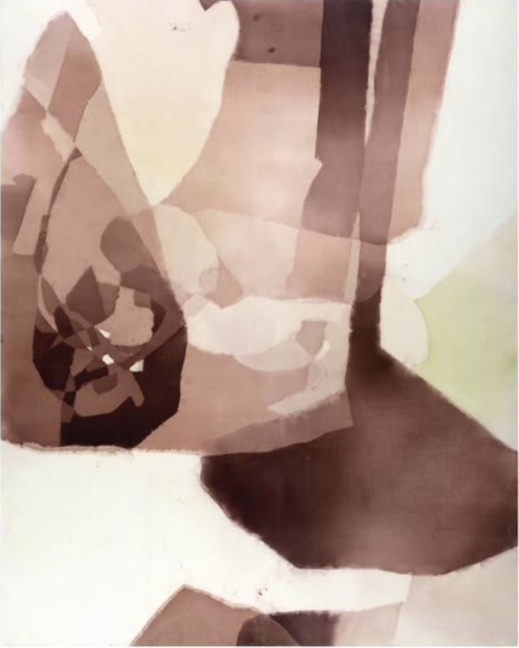 Untitled N° 1005 
2023, ink, silk & beeswax on panel 
60 x 48 in / 152 x 122 cm