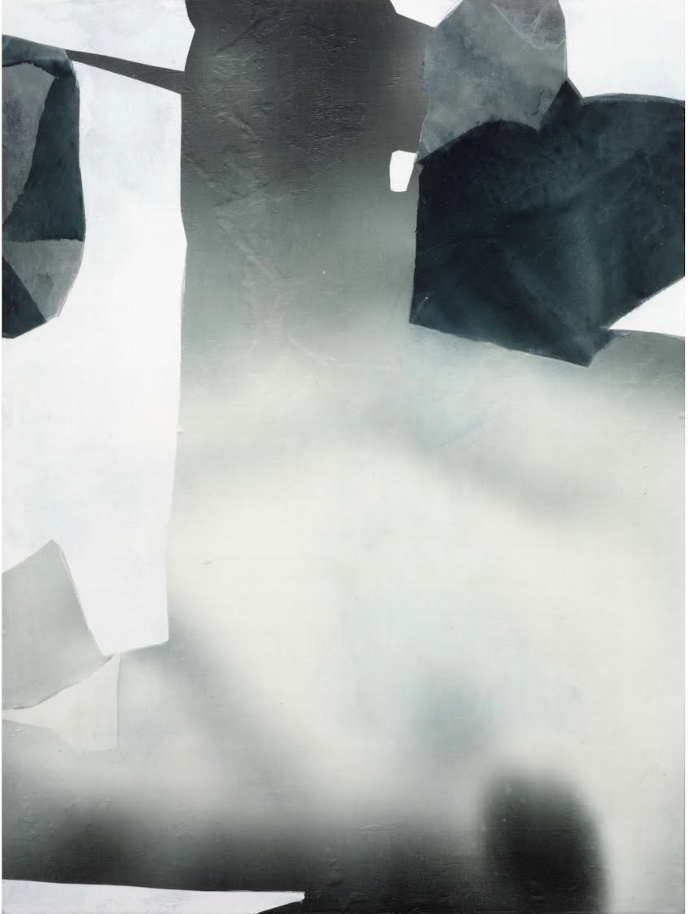 Untitled N° 1056 
2024, ink, silk & beeswax on panel 
24 x 18 in / 61 x 46 cm