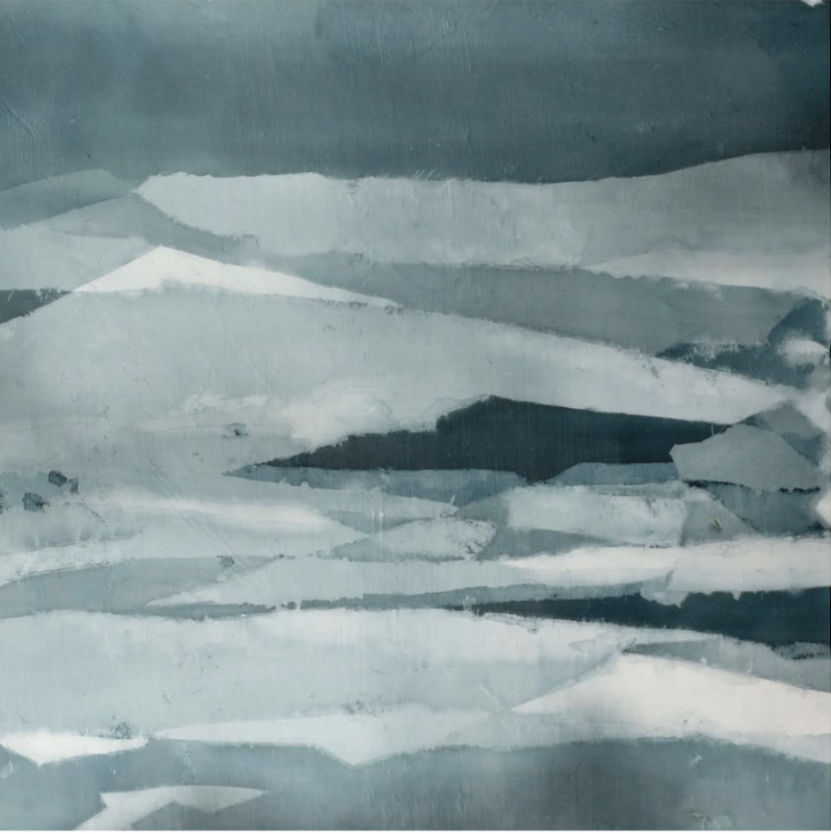 Untitled N° 1018 
2025, ink, silk & beeswax on panel 
24 x 24 in / 61 x 61 cm