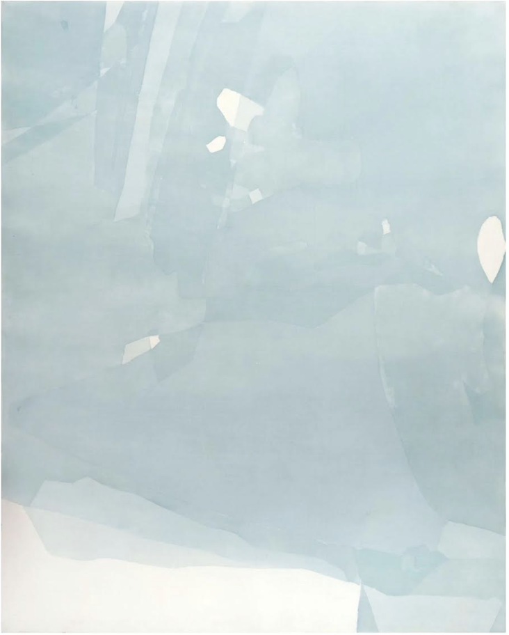 Untitled N° 1074-3 
2025, ink, silk & beeswax on panel 
60 x 48 in / 152 x 122 cm