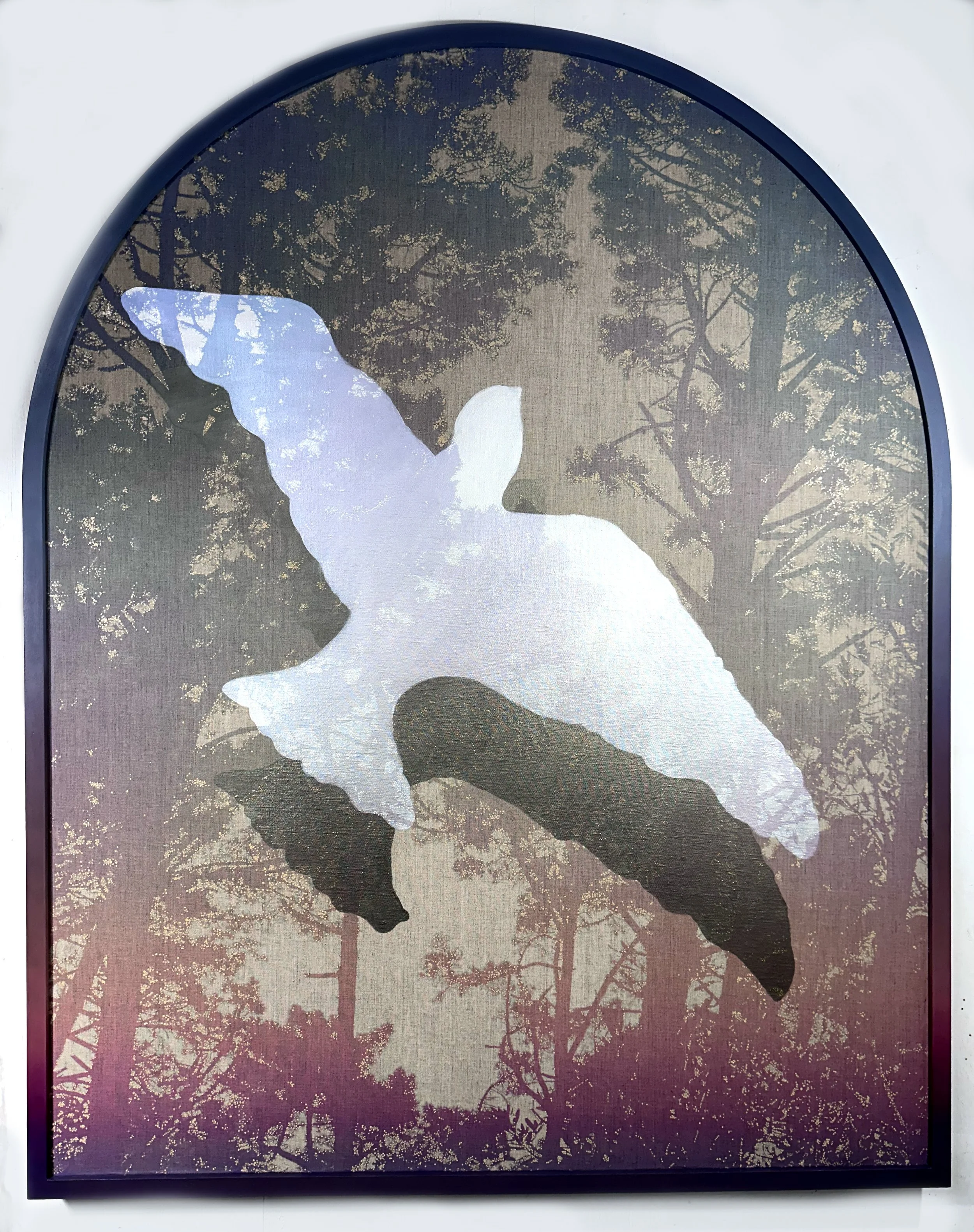 Together We Take Flight 2025 Mixed Media On Linen On Panel 60x48