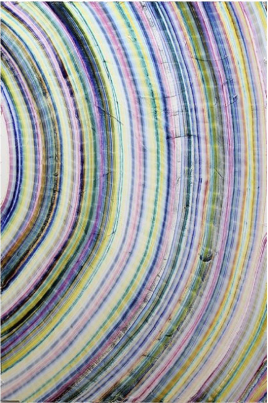 Electric Wave 2026  oil on porous matte gesso, 60” x 40”