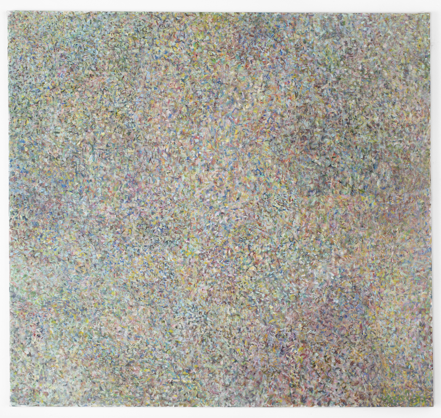 awake on the desert floor 
flashe and acrylic on canvas 
54 x 58 x 1.5 in 2025