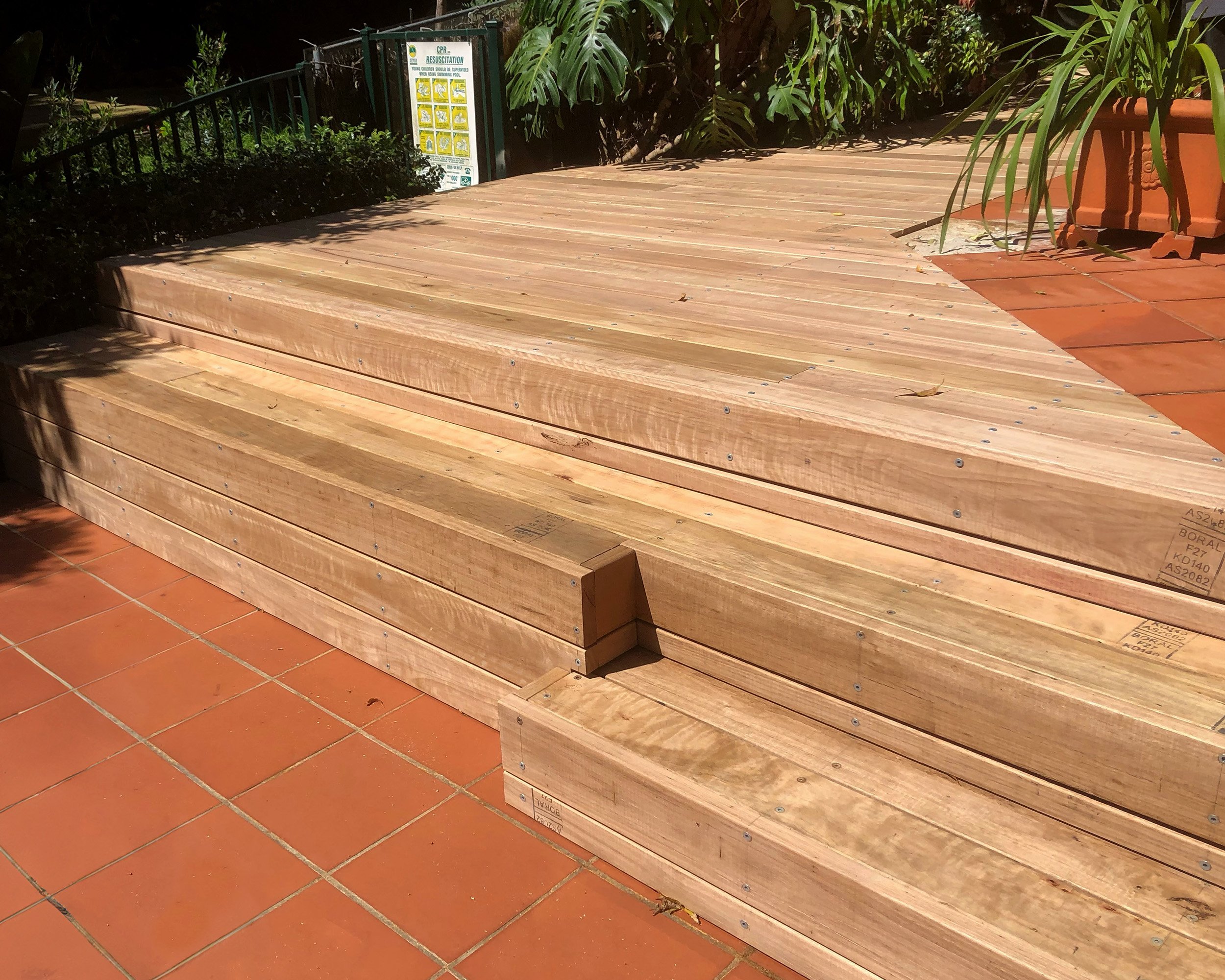 blackbutt deck and steps