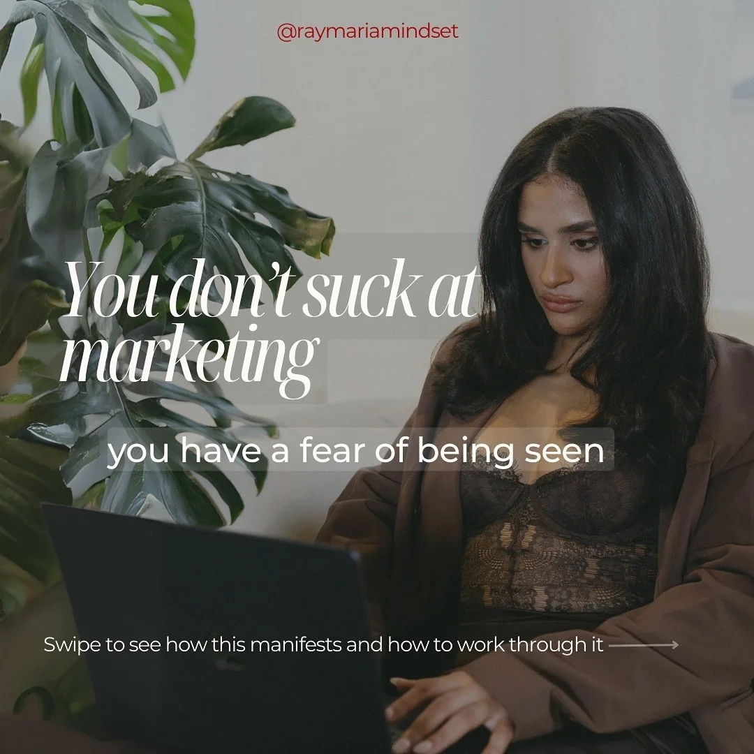 Feel like you&rsquo;re doing everything right in your business, posting on social, sharing your offers, but it&rsquo;s just not landing? 

Well it&rsquo;s not your marketing that&rsquo;s broken, it&rsquo;s the fear of being seen that&rsquo;s sneaking