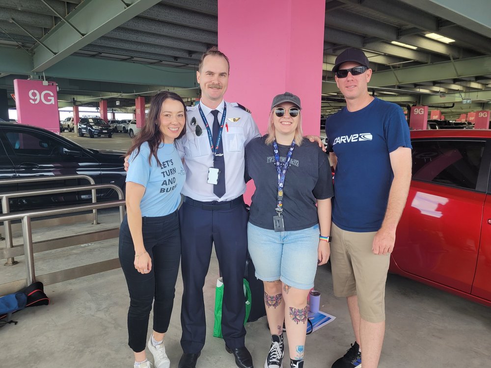 Viewers meeting the crew at the airport