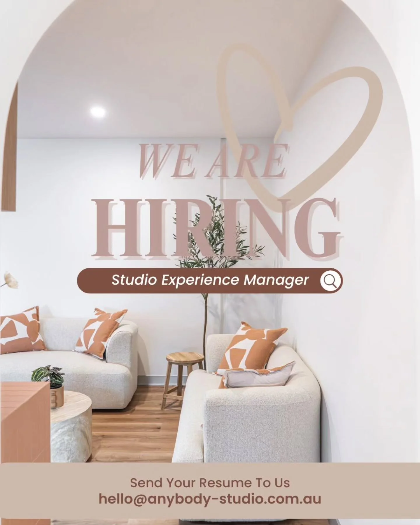 ✨ We&rsquo;re Hiring &mdash; Studio Experience Manager ✨
any.BODY Studio is looking for a warm, organised, creative human to help us elevate the client experience in our beautiful Milton space.

Part-time | 12&ndash;15 hrs/week | Flexible

You&rsquo;