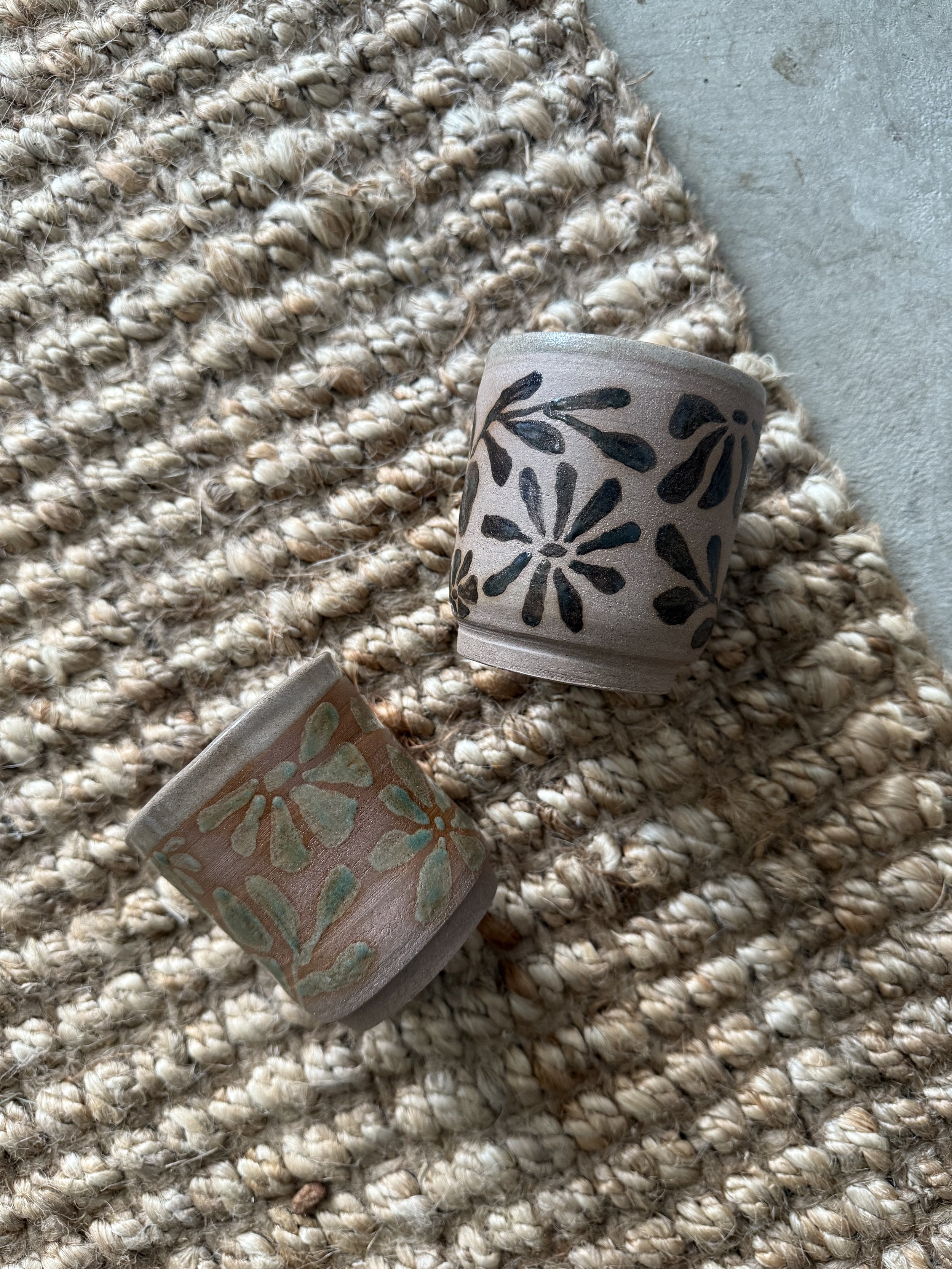 Scandi Flower Cup - green