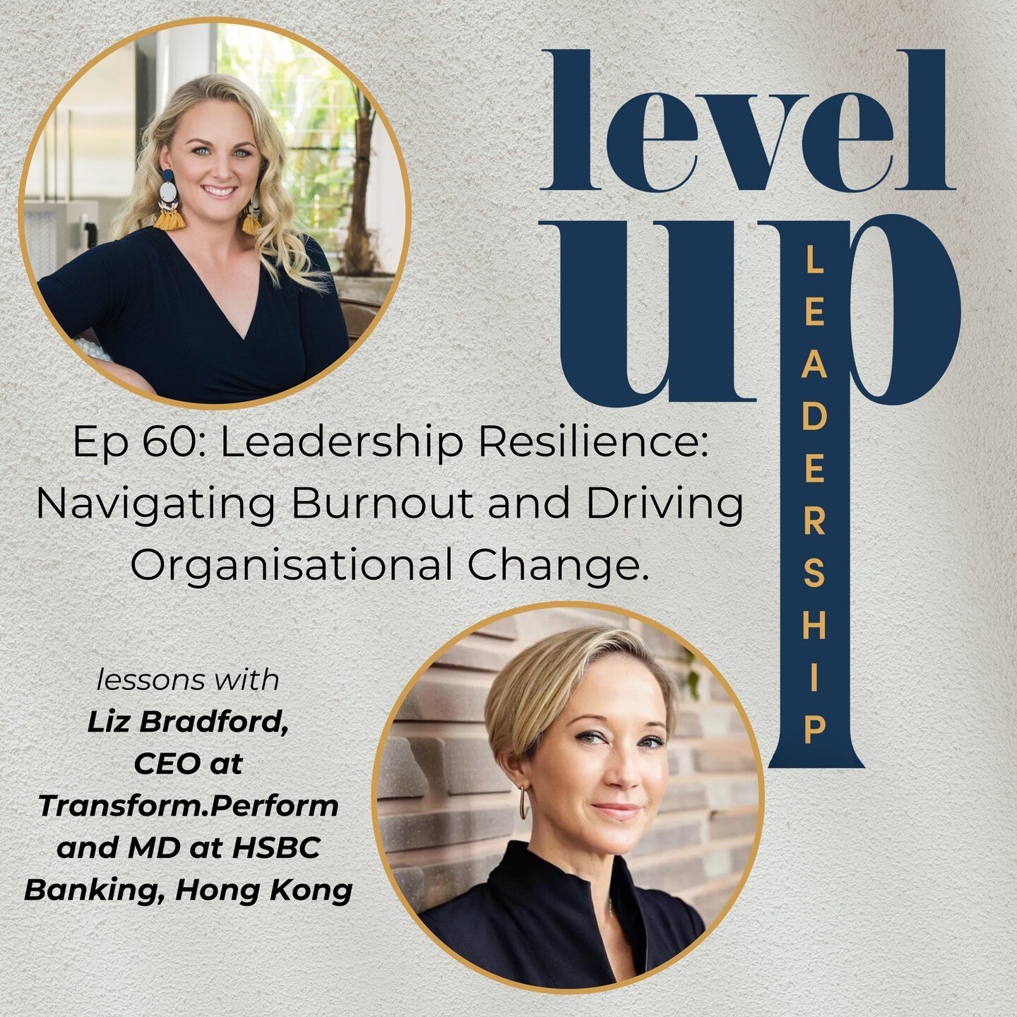 Have you experienced burnout, or know someone who has? 

This week, we sit down with the incredible Liz Bradford, Managing Director of Wholesale Banking at HSBC Asia and CEO of Transform Perform, as she takes us on a journey through her 20 years of d