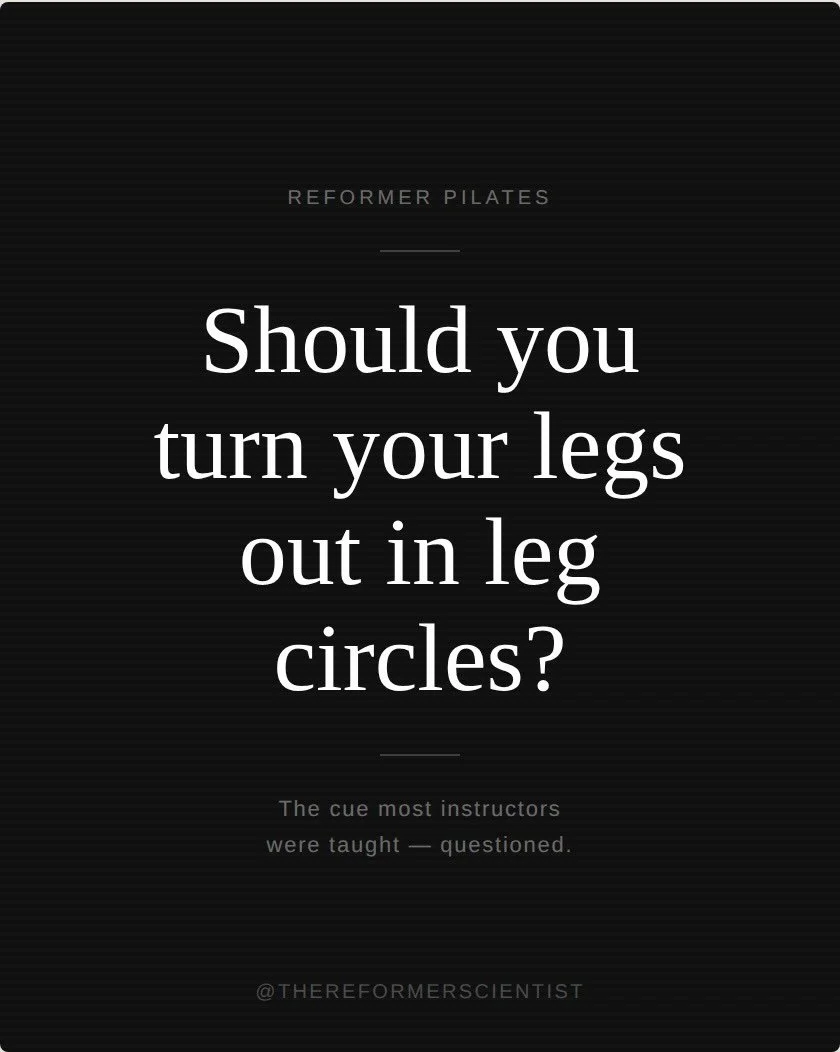 Food for thought with your leg circles 👌

Keen to hear what you think? Do you cue turn out?