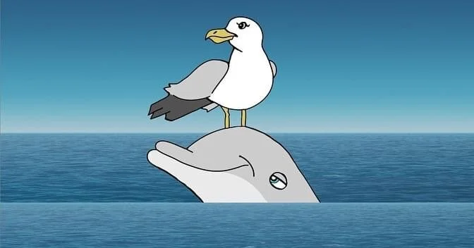 Seagull & Dolphin