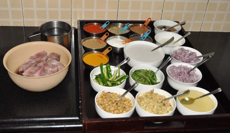 Ingredients for fish curry