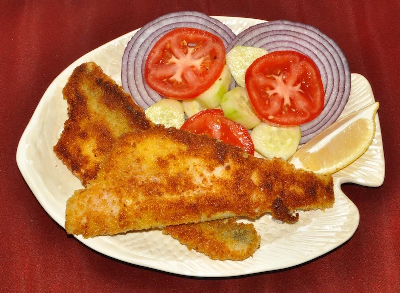 Fried Perch In Erieau, Ontario
