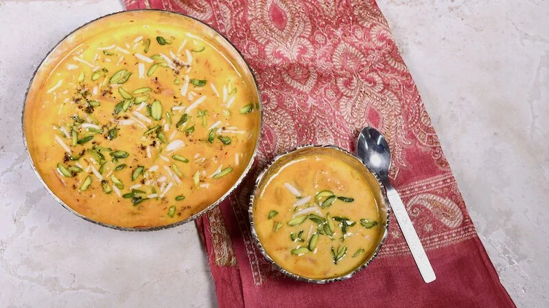 Carrot Kheer With Saffron And Nuts