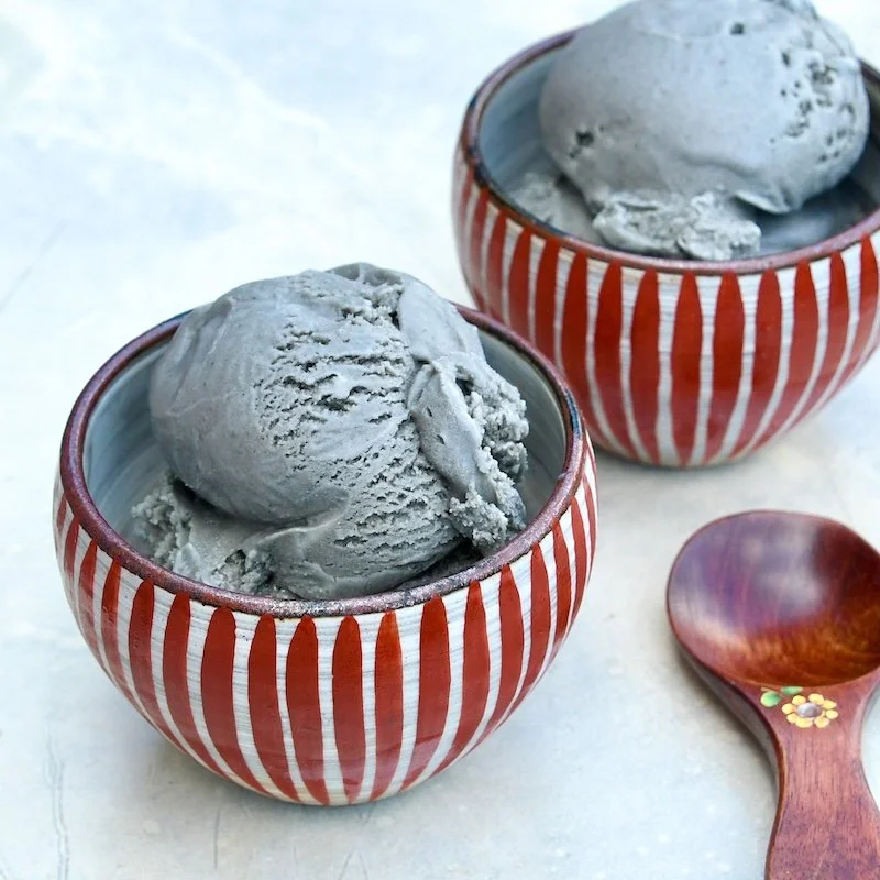 Black Sesame Ice Cream In Nikko, Japan
