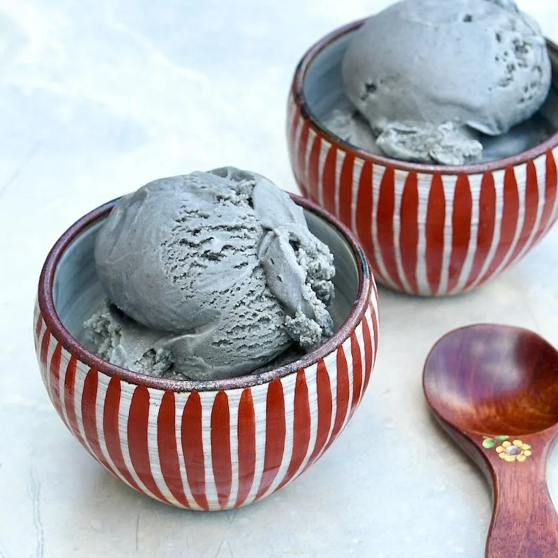 Who doesn&rsquo;t like a bowl of ice cream in this heat?! Try my easy Black Sesame Ice Cream and read all about lovely Nikko on our latest blog post from our travels in Japan. Recipe is on my website in the link in bio