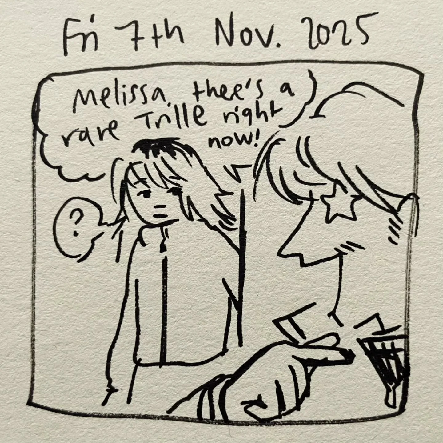 Writing is not the only way to keep a diary. Have you tried drawing it?

Christopher&rsquo;s diary, 7th Nov 2025.

Art by :@falconidays
.
.
.
.
.
#comic #comicartist #comicbookart #comicart #artlover #art #inspiration #cutecat #catlove