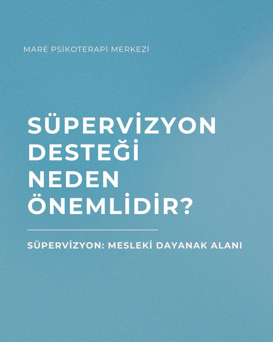 S&uuml;pervizyon, terapistin kendini sorguladığı, destek aldığı ve mesleki olarak b&uuml;y&uuml;d&uuml;ğ&uuml; g&uuml;venli bir alandır.

Terap&ouml;tik s&uuml;re&ccedil;ler tek başına taşınmak zorunda değildir.
Herkesin k&ouml;r noktaları vardır.
Et