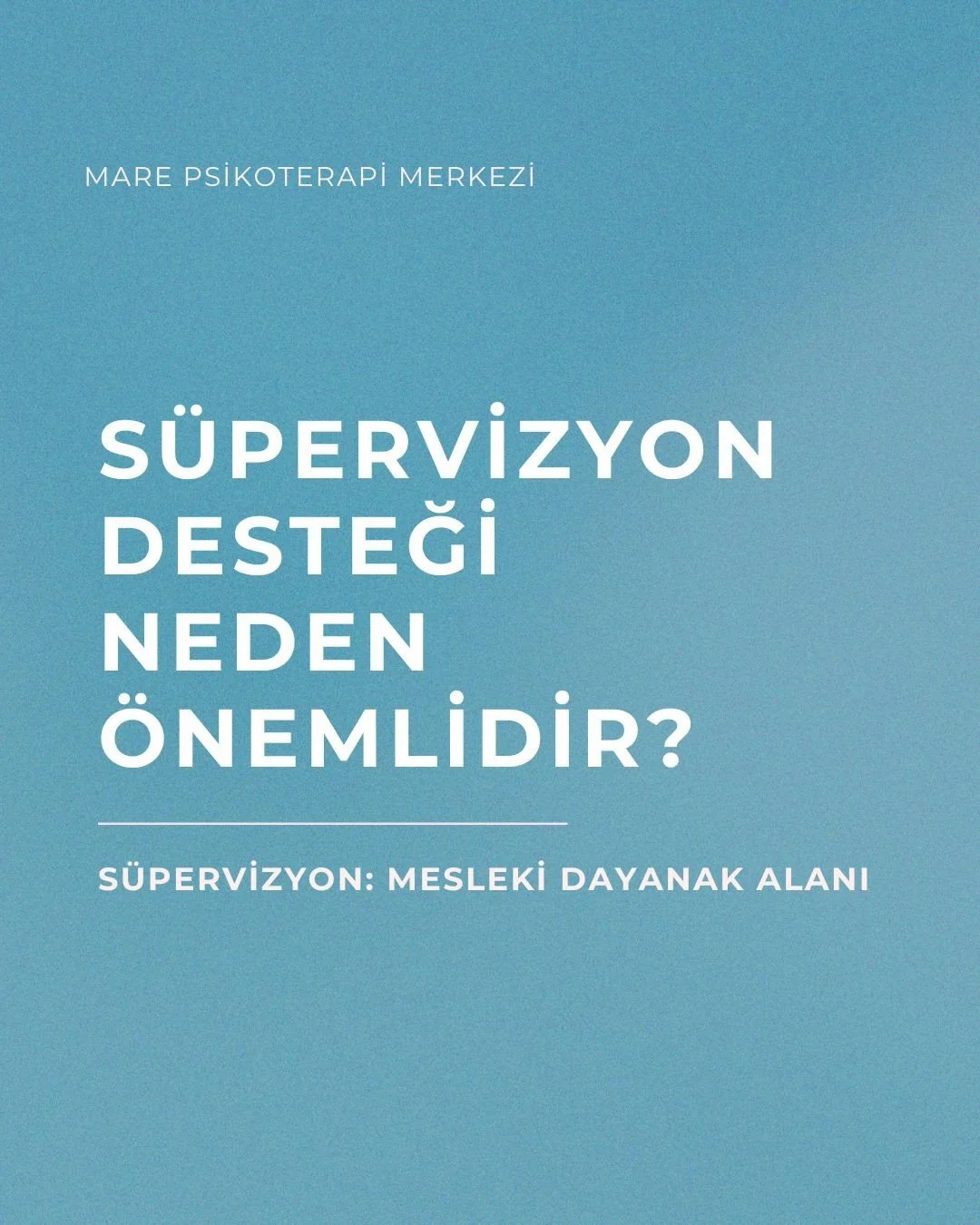 S&uuml;pervizyon, terapistin kendini sorguladığı, destek aldığı ve mesleki olarak b&uuml;y&uuml;d&uuml;ğ&uuml; g&uuml;venli bir alandır.

Terap&ouml;tik s&uuml;re&ccedil;ler tek başına taşınmak zorunda değildir.
Herkesin k&ouml;r noktaları vardır.
Et