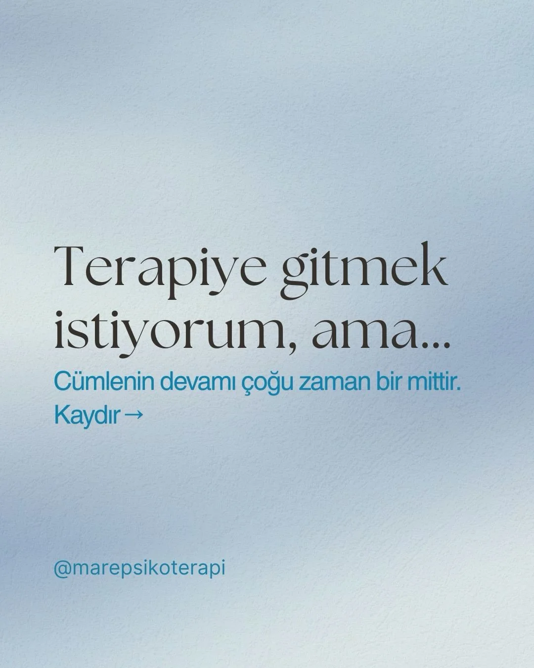 Terapiye başlamak istemenin &ouml;n&uuml;ndeki şey bazen yaşadıklarımız değil, terapiyle ilgili duyduğumuz yanlış inanışlar olabiliyor.

Belki de bazı korkular, hakkında konuştuk&ccedil;a hafifler. 🤍