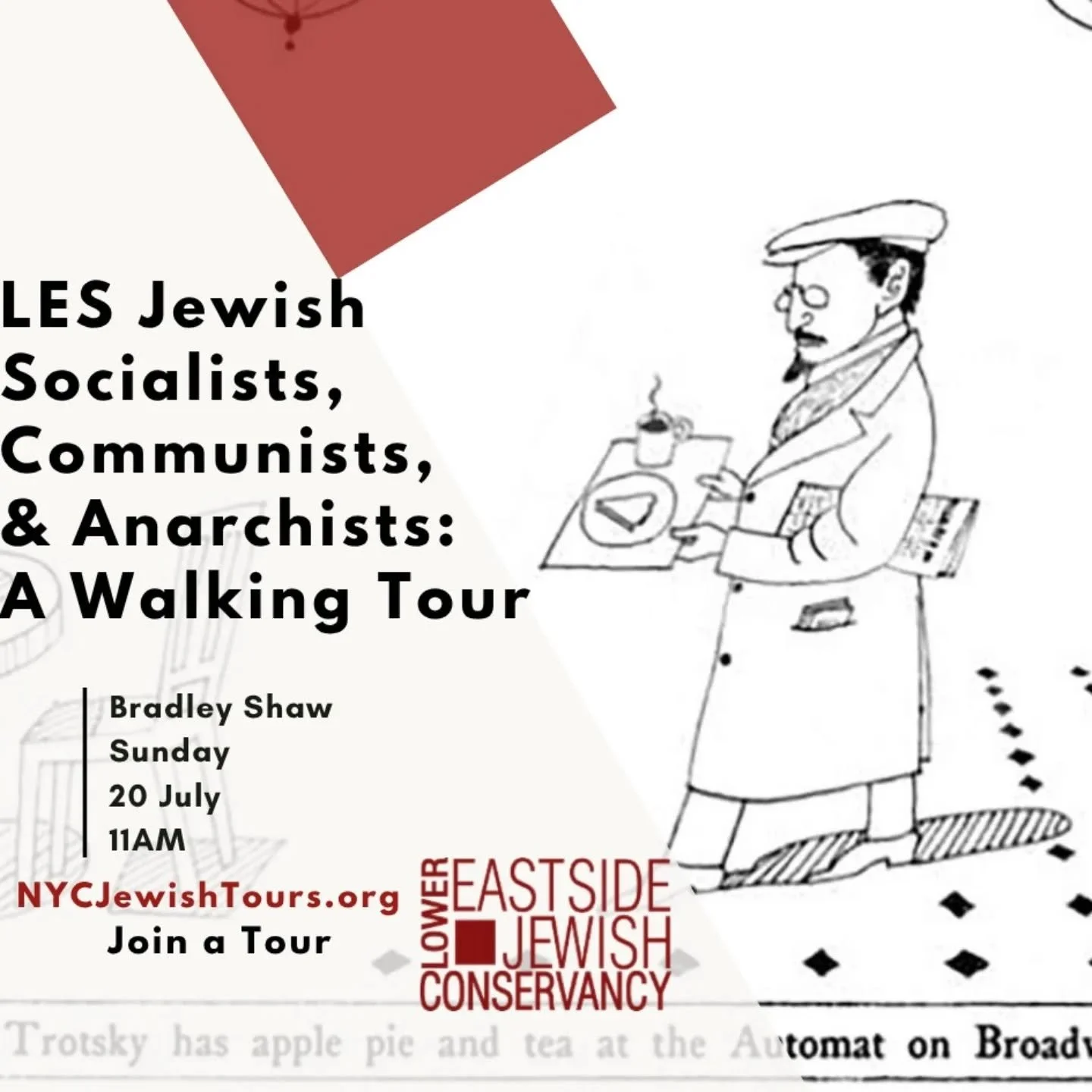 LES Jewish Socialists, Communists, and Anarchists: A Walking Tour - Sunday, 20 July at 11AM

Long before Zohran Mamdani (@zohrankmamdani) there was Trotsky at the Automat on Broadway, Emma Goldman on her soapbox in Union Square, and an array of other