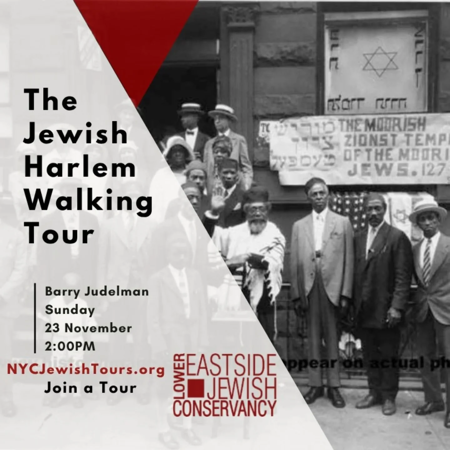 The Lower East Side Jewish Conservancy presents The Jewish Harlem Walking Tour
Sunday, November 23, 2025
2:00 PM

Sign-up now: https://www.nycjewishtours.org/join-a-tour/23nov25

Once the second largest Jewish community in the United States, Harlem w