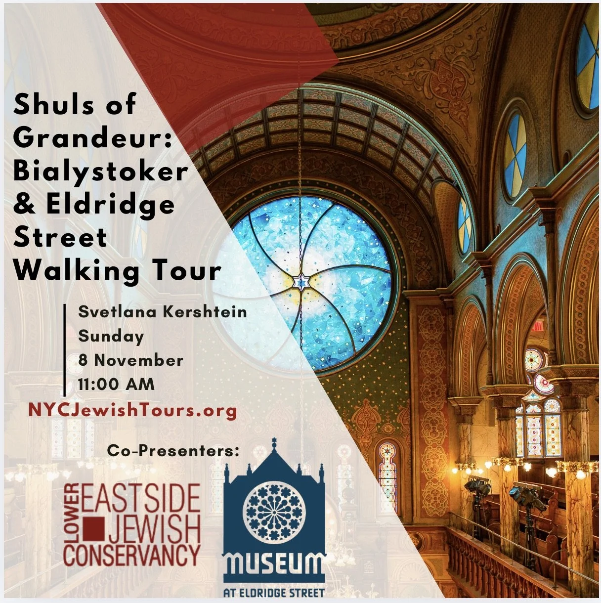 Shuls of Grandeur: Bialystoker &amp; Eldridge Street Walking Tour