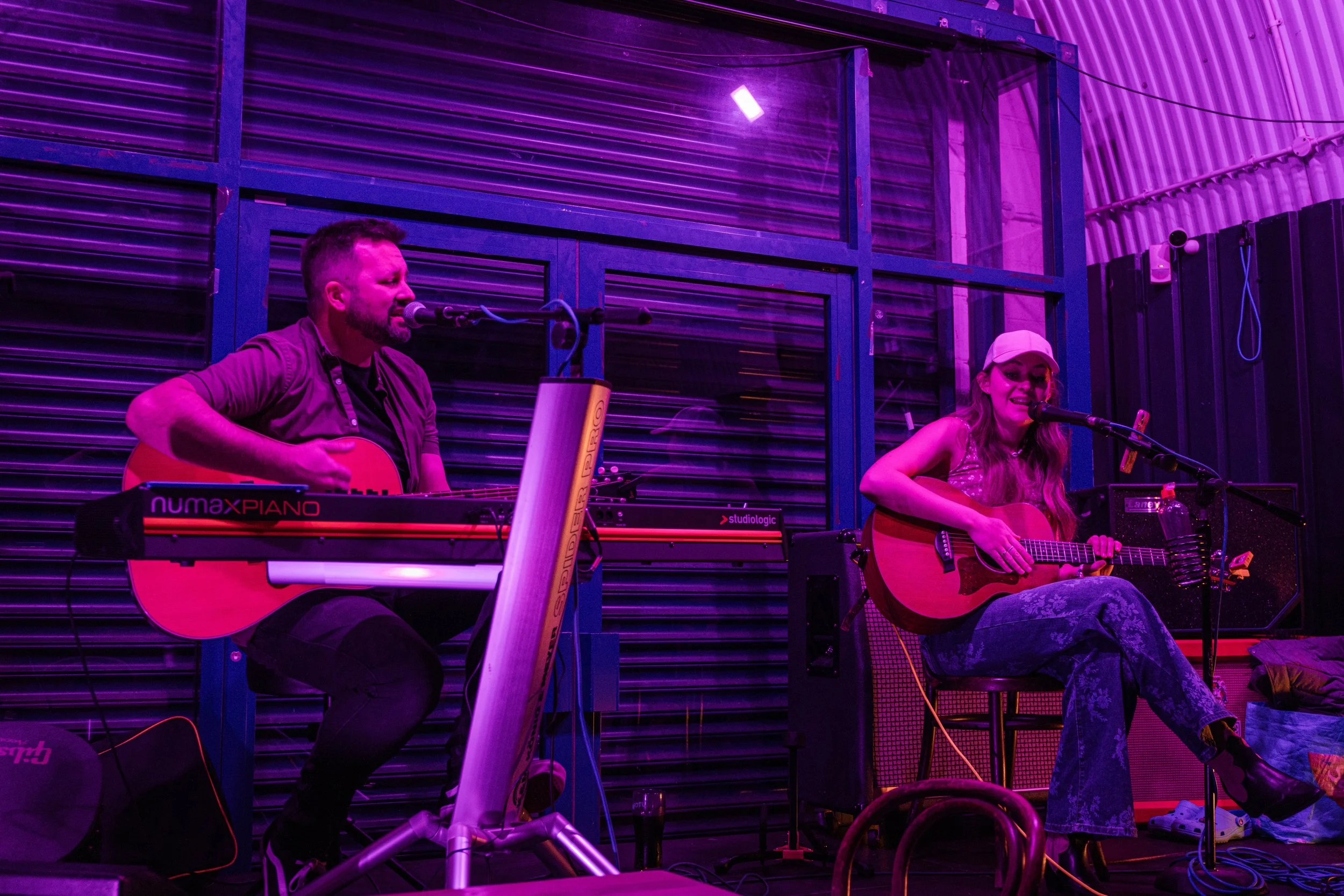 Louise Parker and Ben Selleck performing an acoustic singer-songwriter set at Radio City in Chelmsford.
