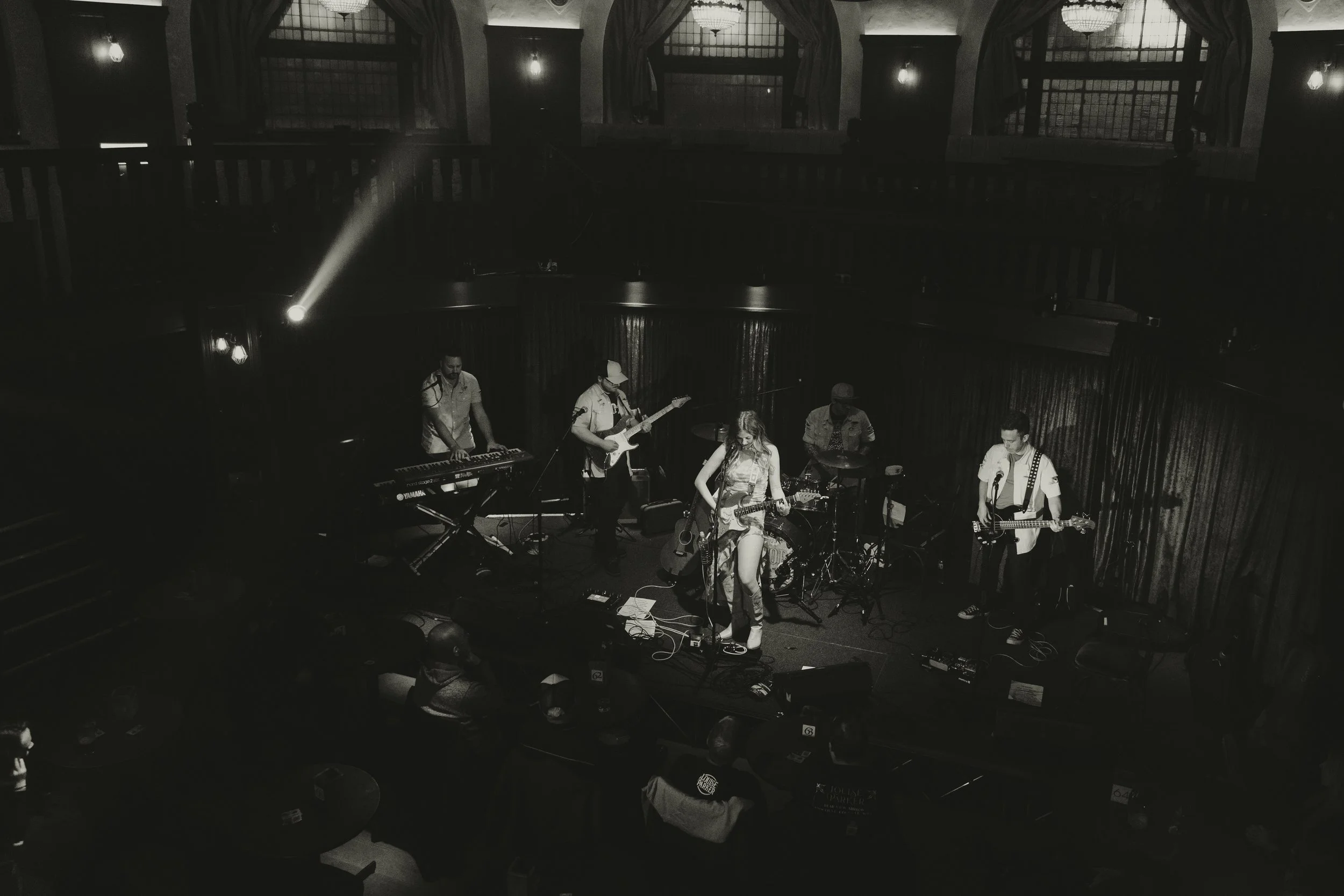 Louise Parker performing with her full band at The Bedford in Balham during the Miserable in Paris UK tour.