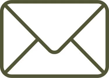Outline of an envelope with a triangular flap.
