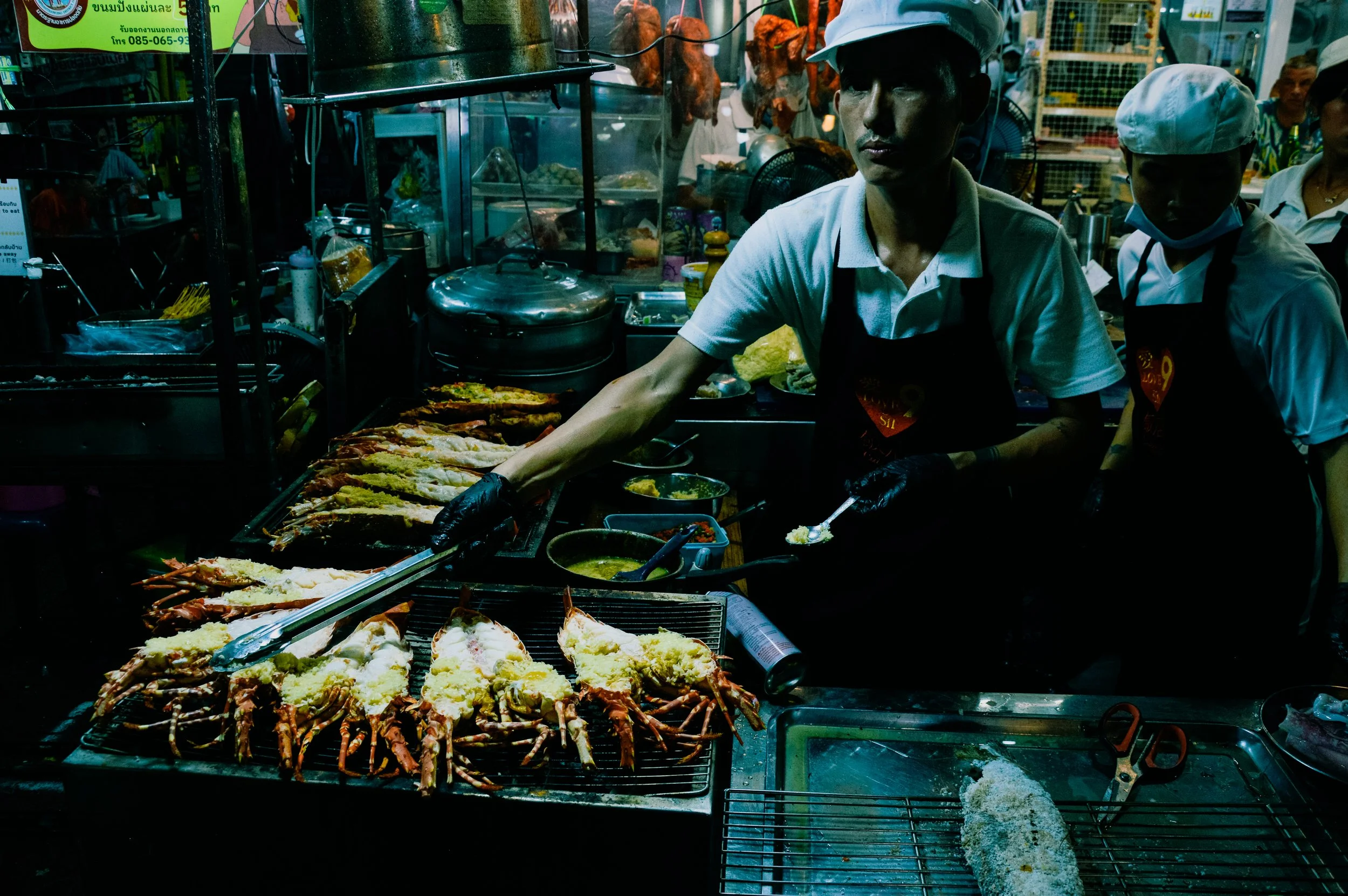 Grilling, Yaowarat Road Bangkok
