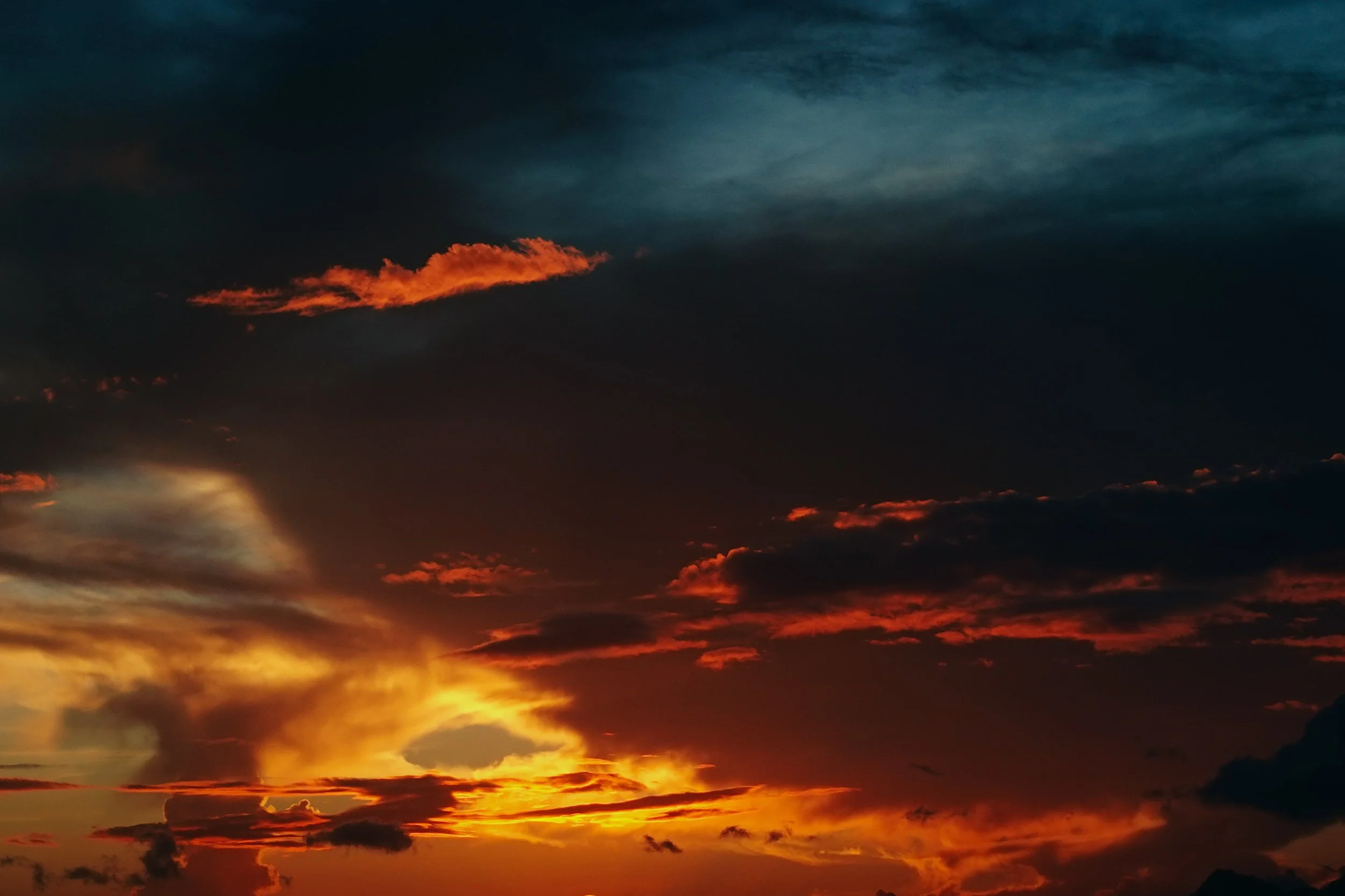 Fire at Dusk, Tahiti