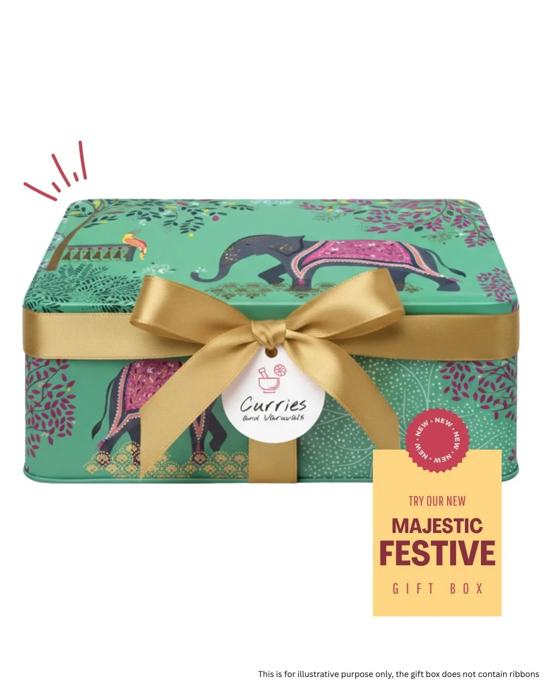 The Majestic Festive Gift Box is here!

FREE SHIPPING - USE Code &ldquo;CURRIES&rdquo; at checkout. 

Unbox the Majestic Tin designed by Sara Miller, inspired by the heart of South India. 

This curated collection combines the rich, authentic flavour