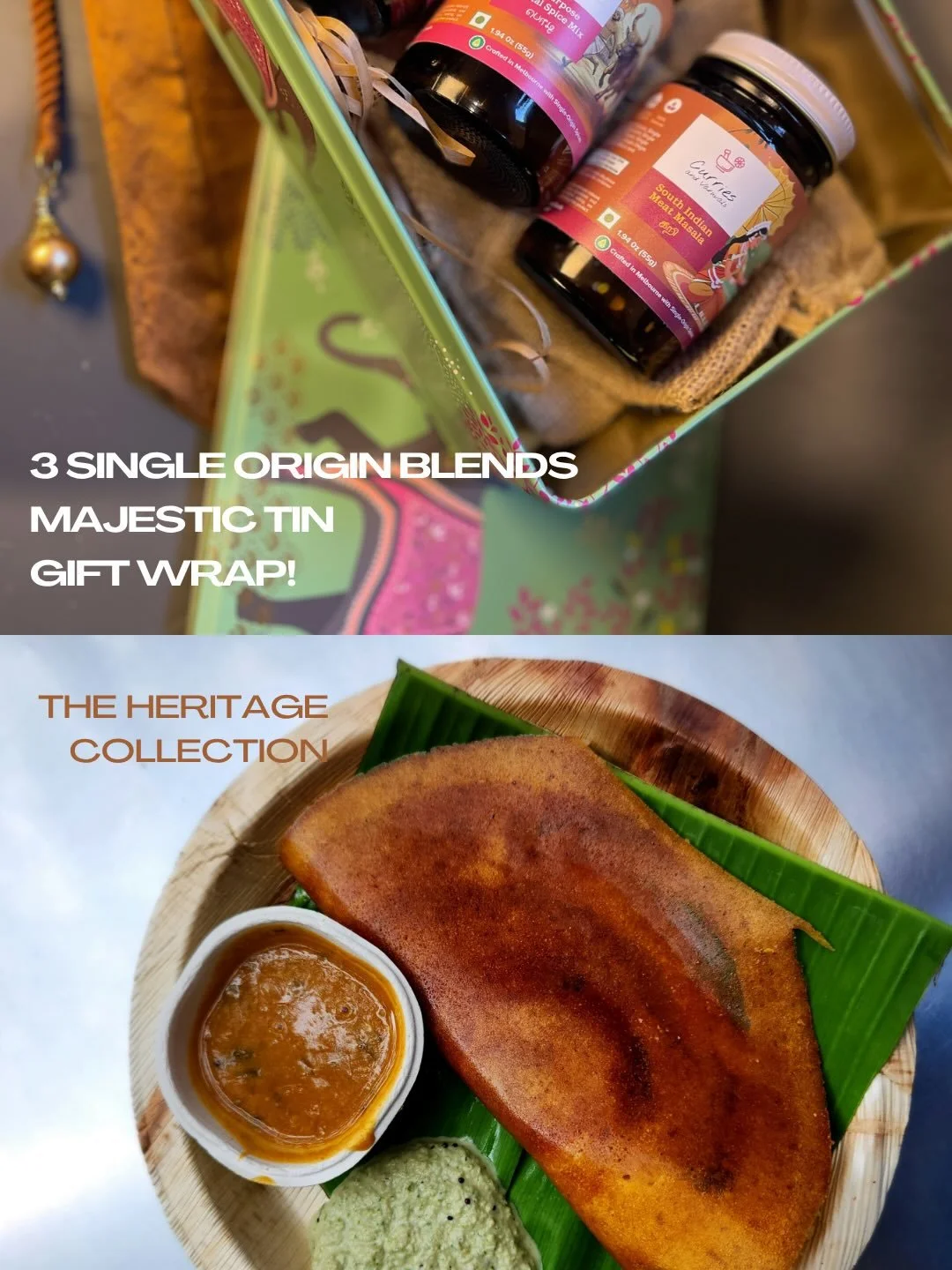 Mother&rsquo;s Day 🧡. Gift Your Mum a South Indian Meal 🥳🫶

Gifts, Bundles under $60. 

Order now for - before Mother&rsquo;s day delivery 🚚 

Links in bio :) 

#mothersday #mothersdaygift #southindianfood #spiceblends #singleorigin