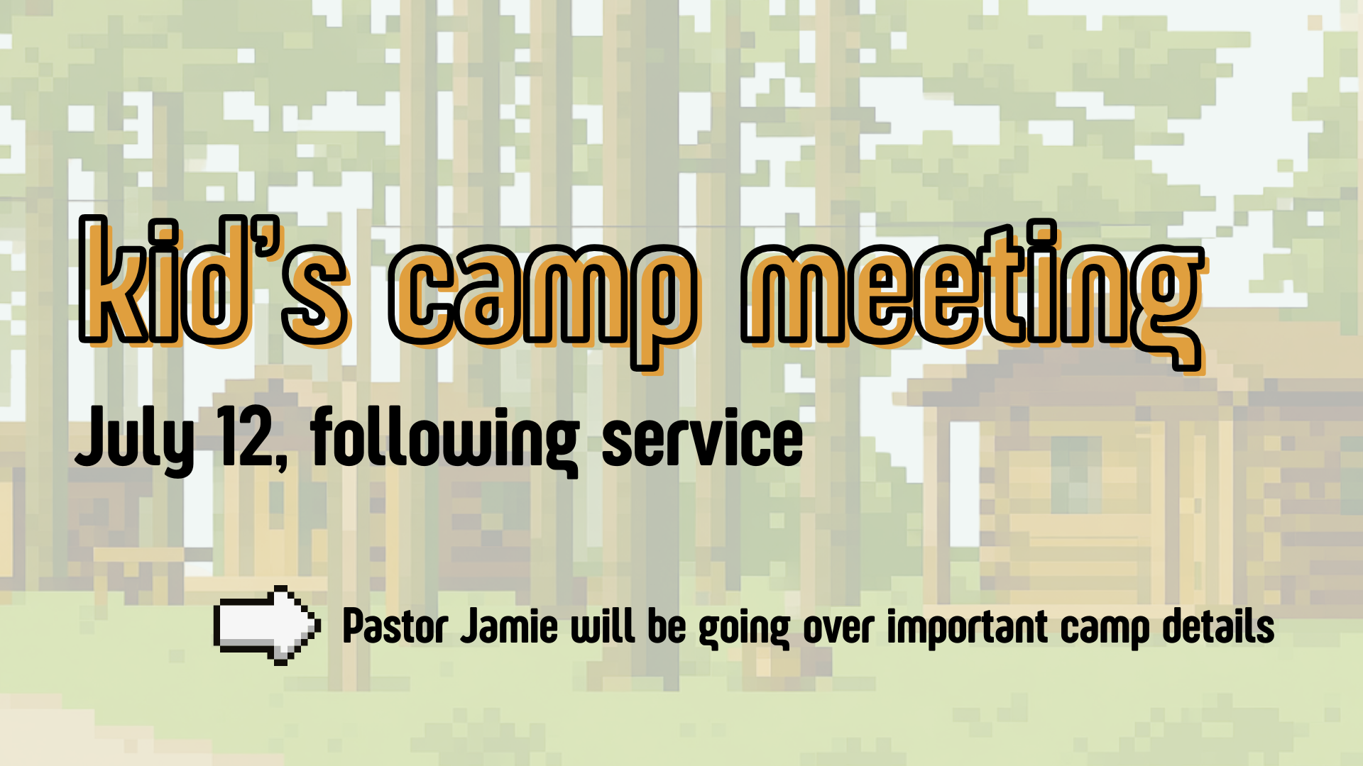 Kid's Camp Meeting for Parents