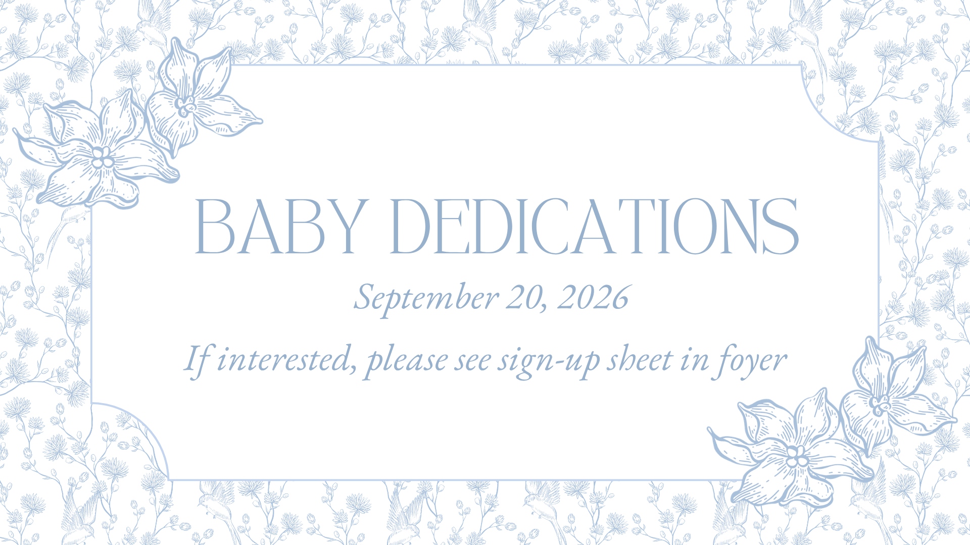 Baby Dedication