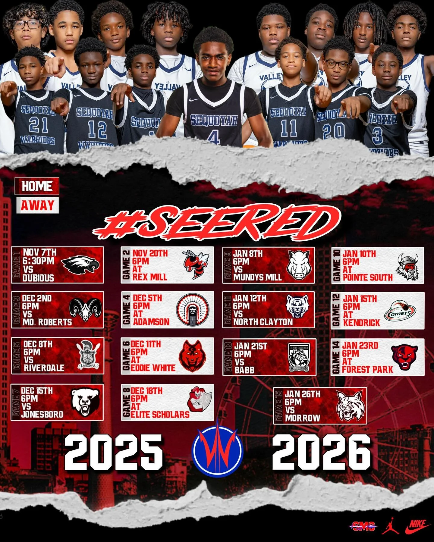 Regular season schedule is out!!!! Purchase home games tickets through GoFan!! #SEERED