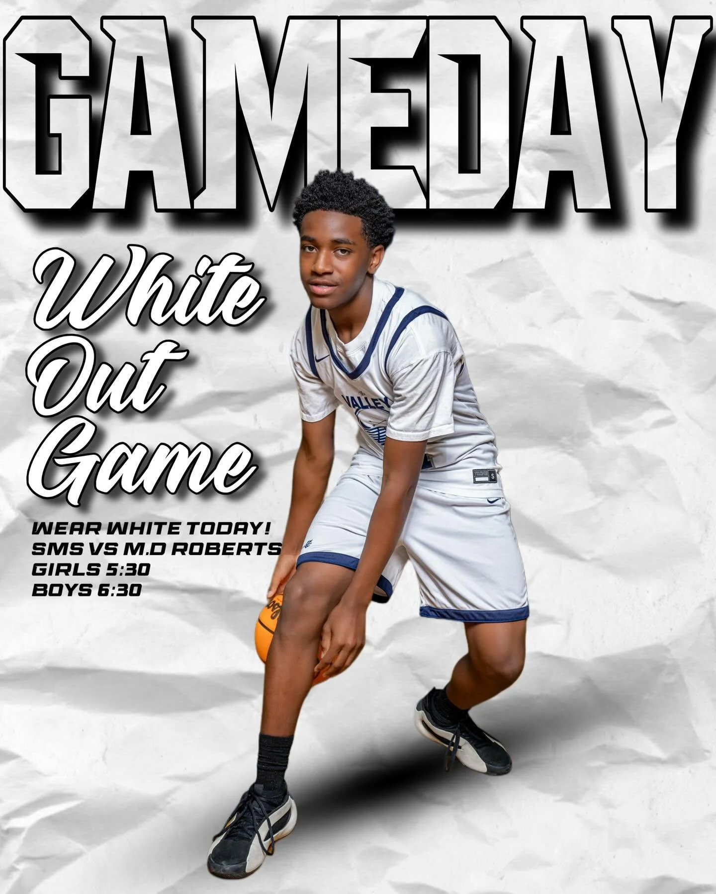 IT'S GAMEDAY!!! Come support as our #5 ranked Warriors go against the #1 ranked Rams! WEAR ALL WHITE TO SUPPORT YOUR WARRIORS!!!!!!PACK OUT THE STUDENT SECTION TONIGHT!!!!
