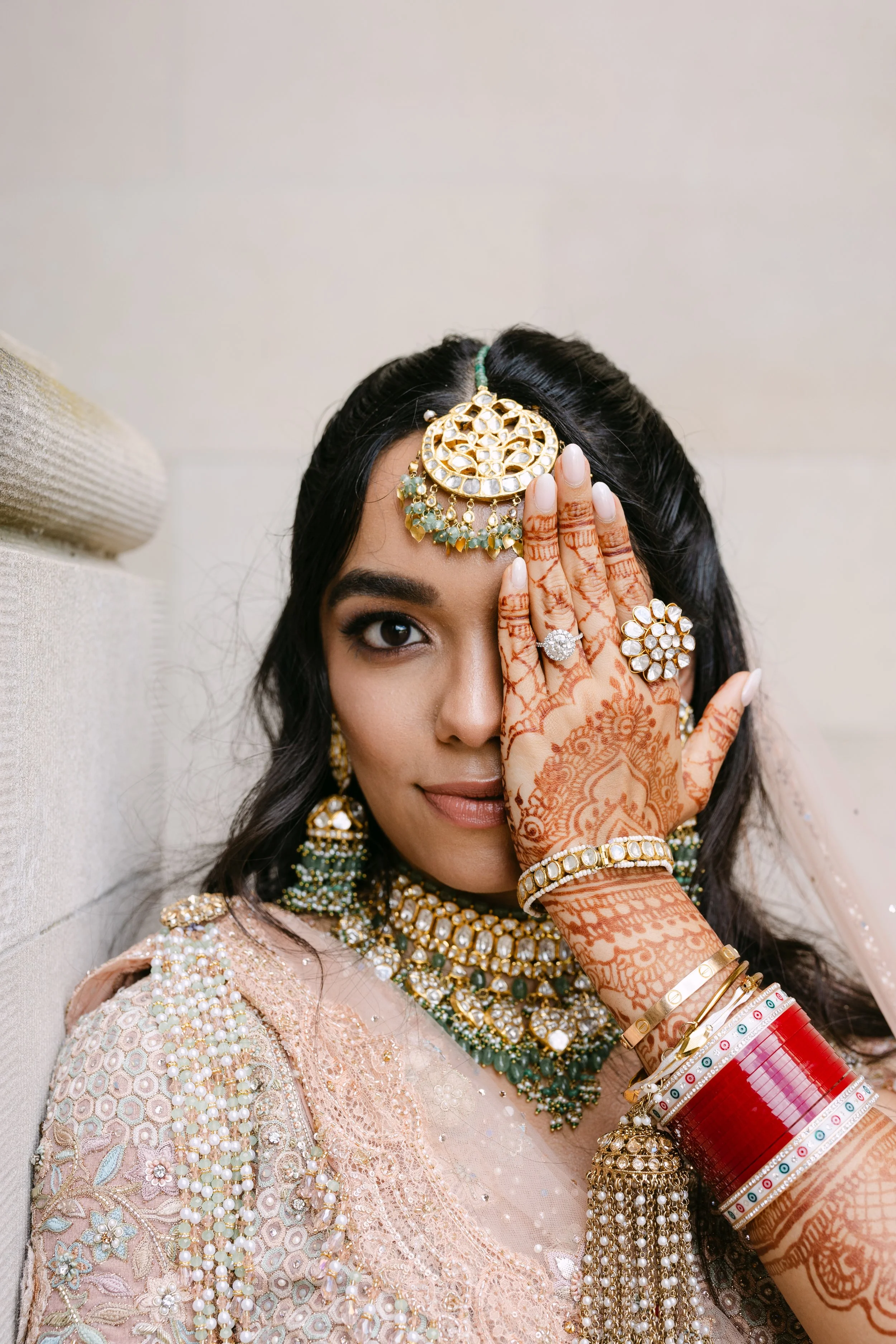 Biltmore Estate wedding photography by Heirloom Foto South Asian portrait of bride 