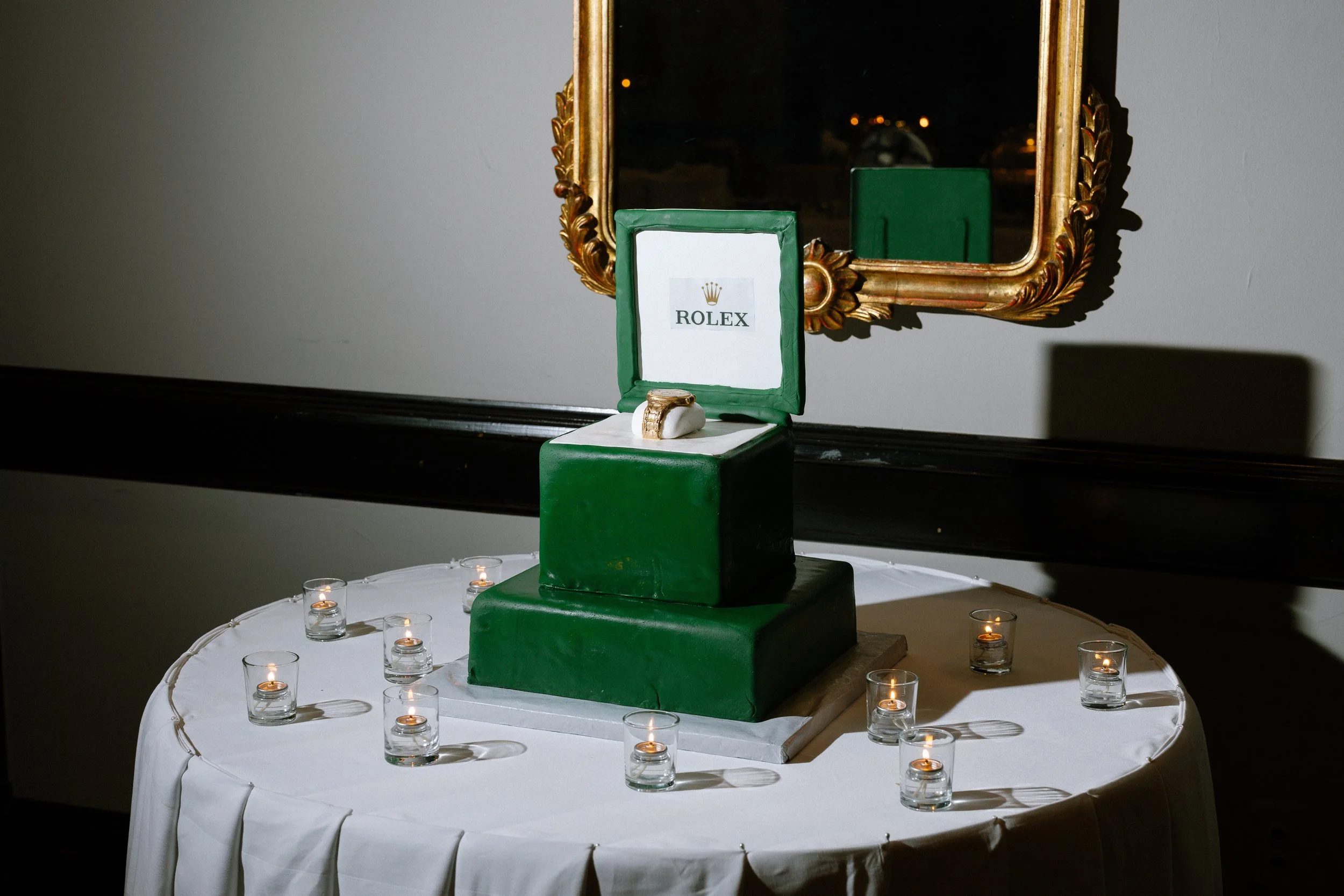 Luxury wedding bridal details photographed in Atlanta by Heirloom Foto, Rolex, Rolex cake 

