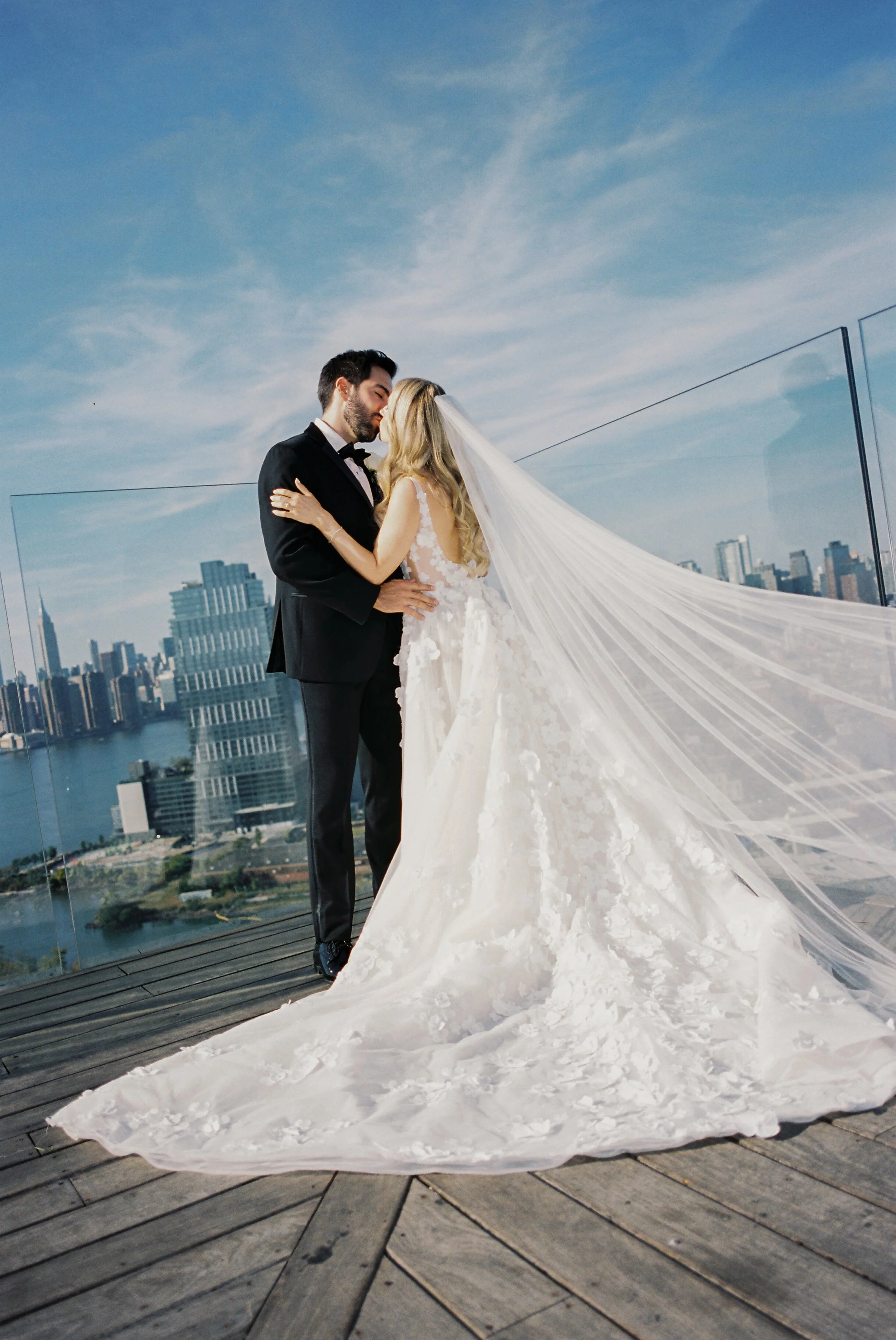 Luxury couple's portraits wedding photographed at West light William Vale in New York by Heirloom Foto