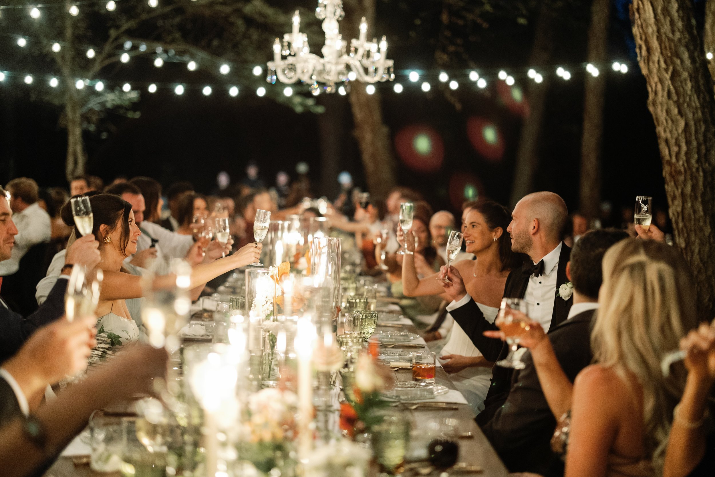 Outdoor reception photographed in Atlanta by Heirloom Foto
