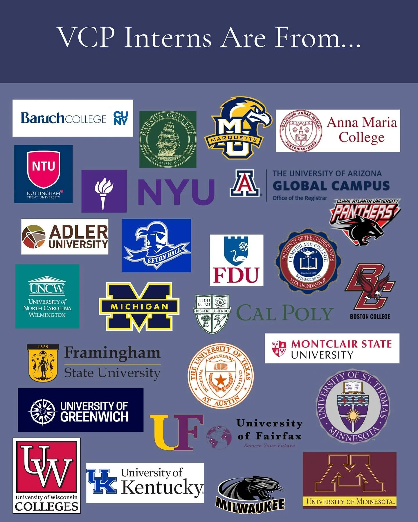 VCP interns represent colleges and universities from across the country. They help VCP execute it&rsquo;s incredible mission by serving as &lsquo;Force Multipliers&rsquo; throughout our entire organization. #vcp #veteranscoachingproject #interns #vcp