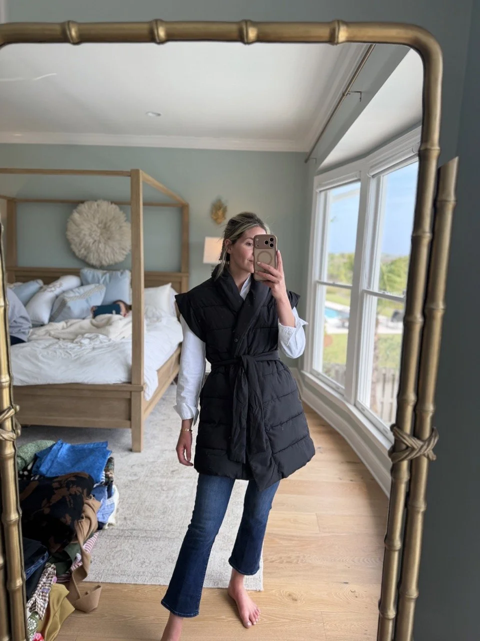 Splendid long puffer vest