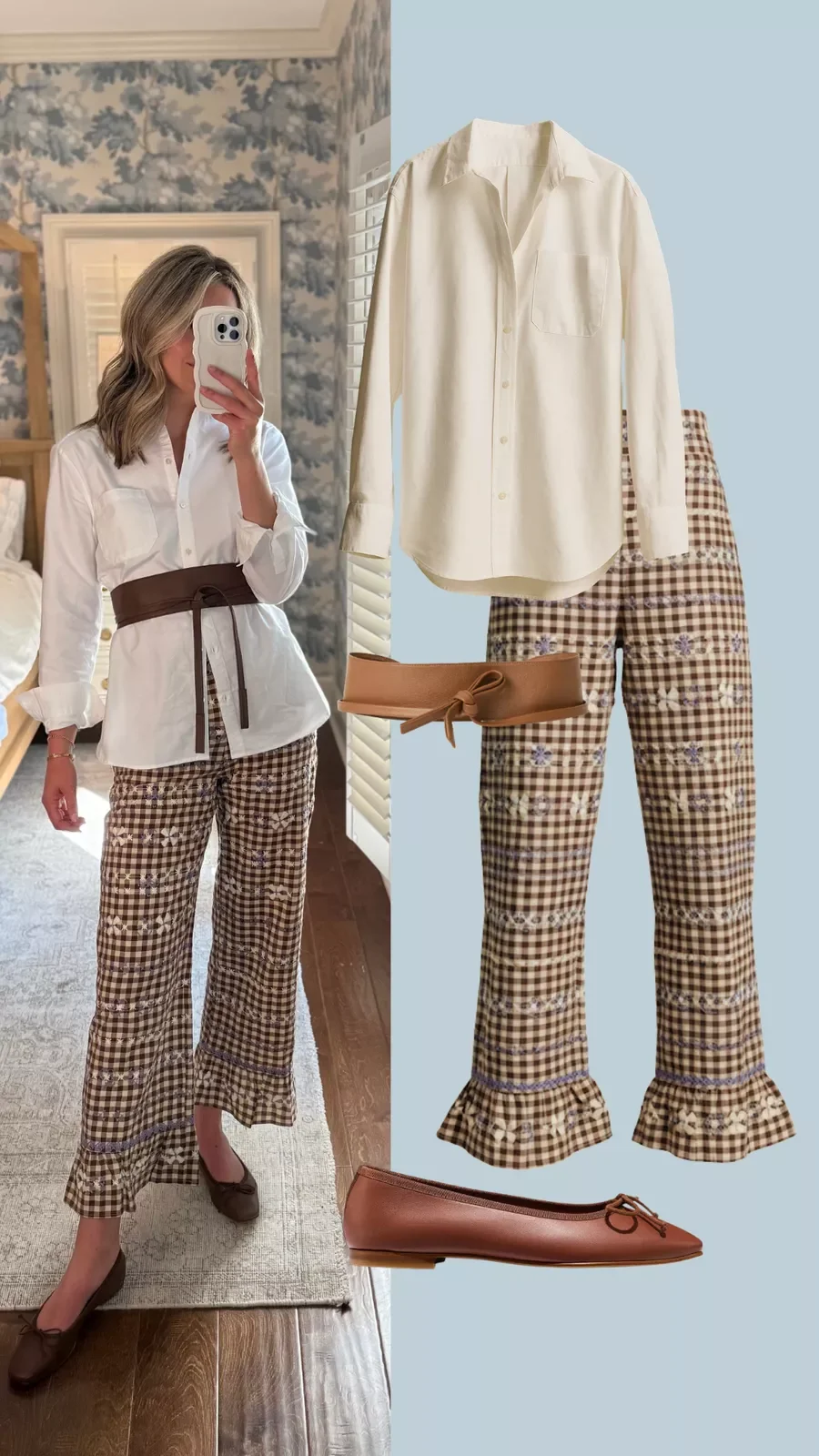 Sezane Gingham Pants