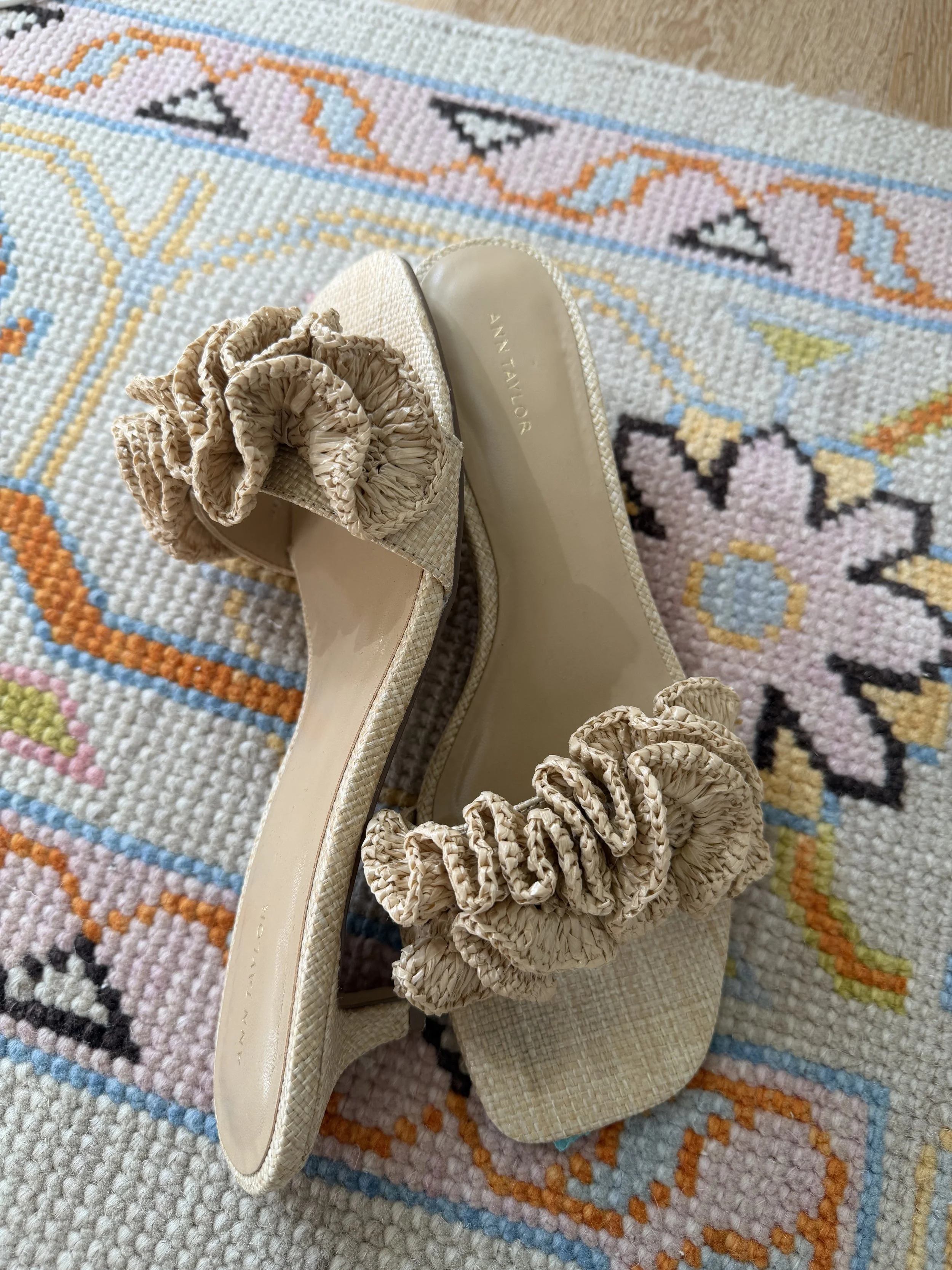 ann taylor raffia heels