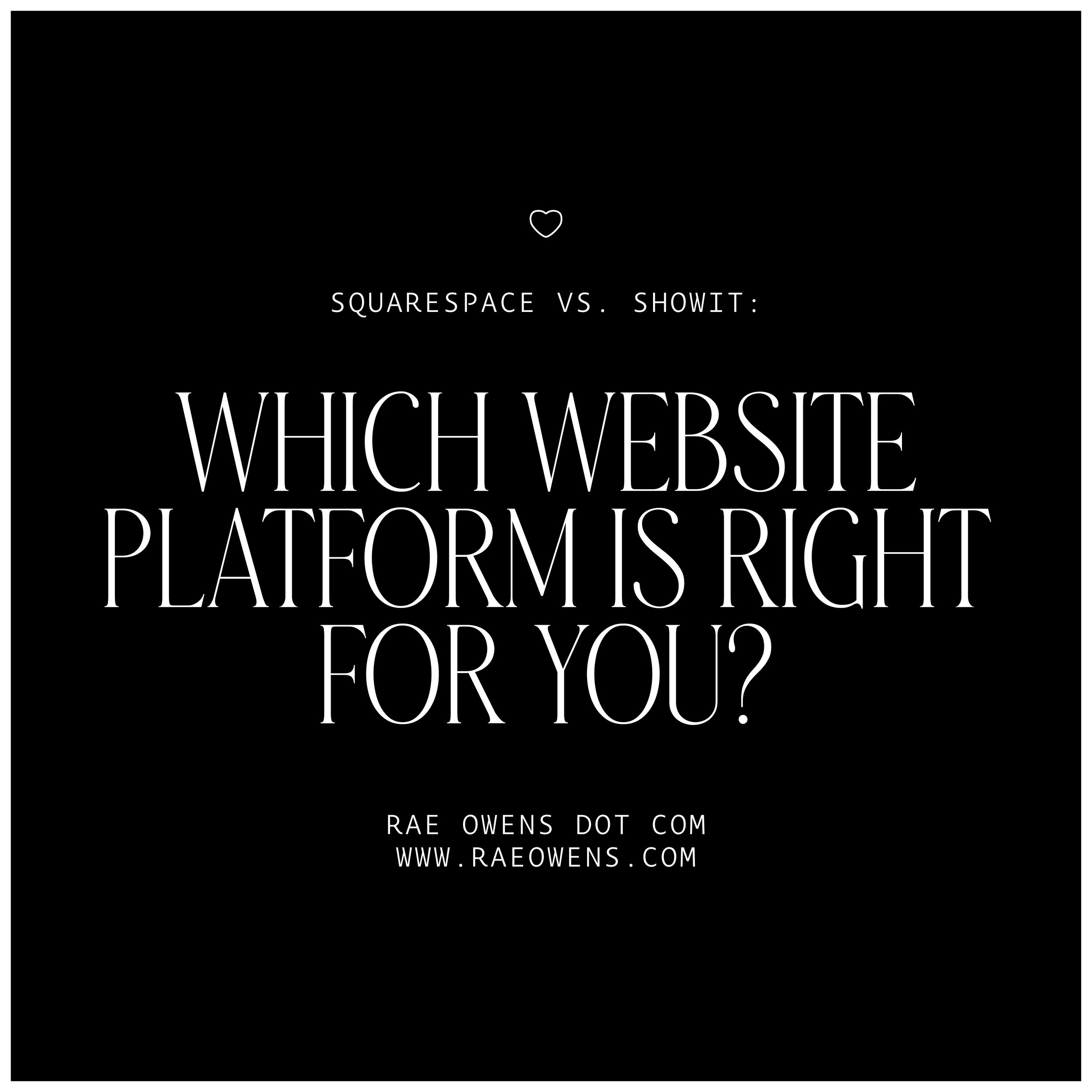 Squarespace vs. Showit: Which Website Platform Is Right for You?